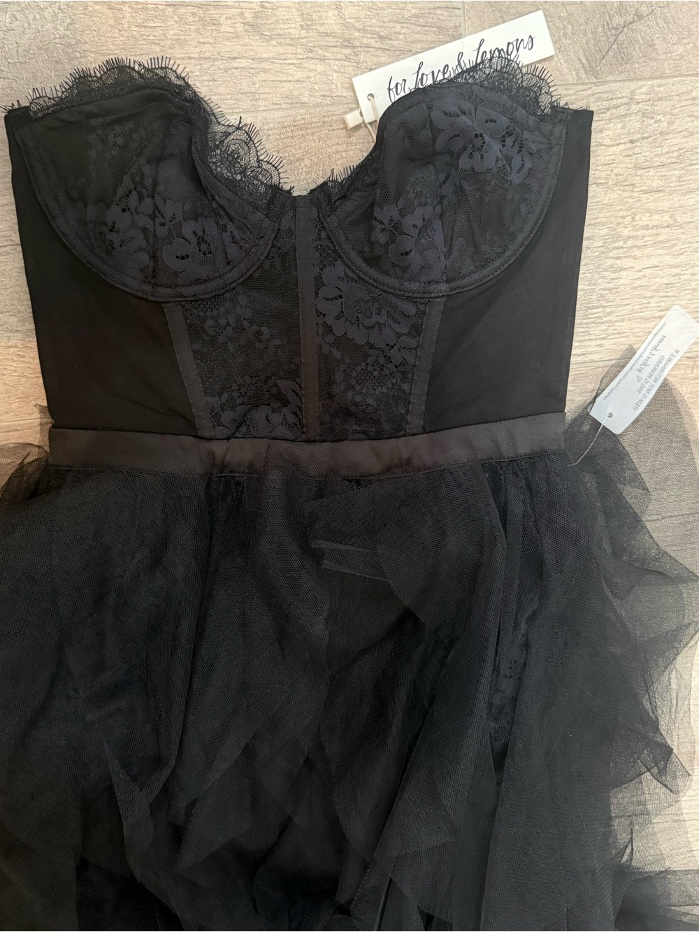 For Love & Lemons x REVOLVE Bustier Gown โ Black - Picture 6 of 9